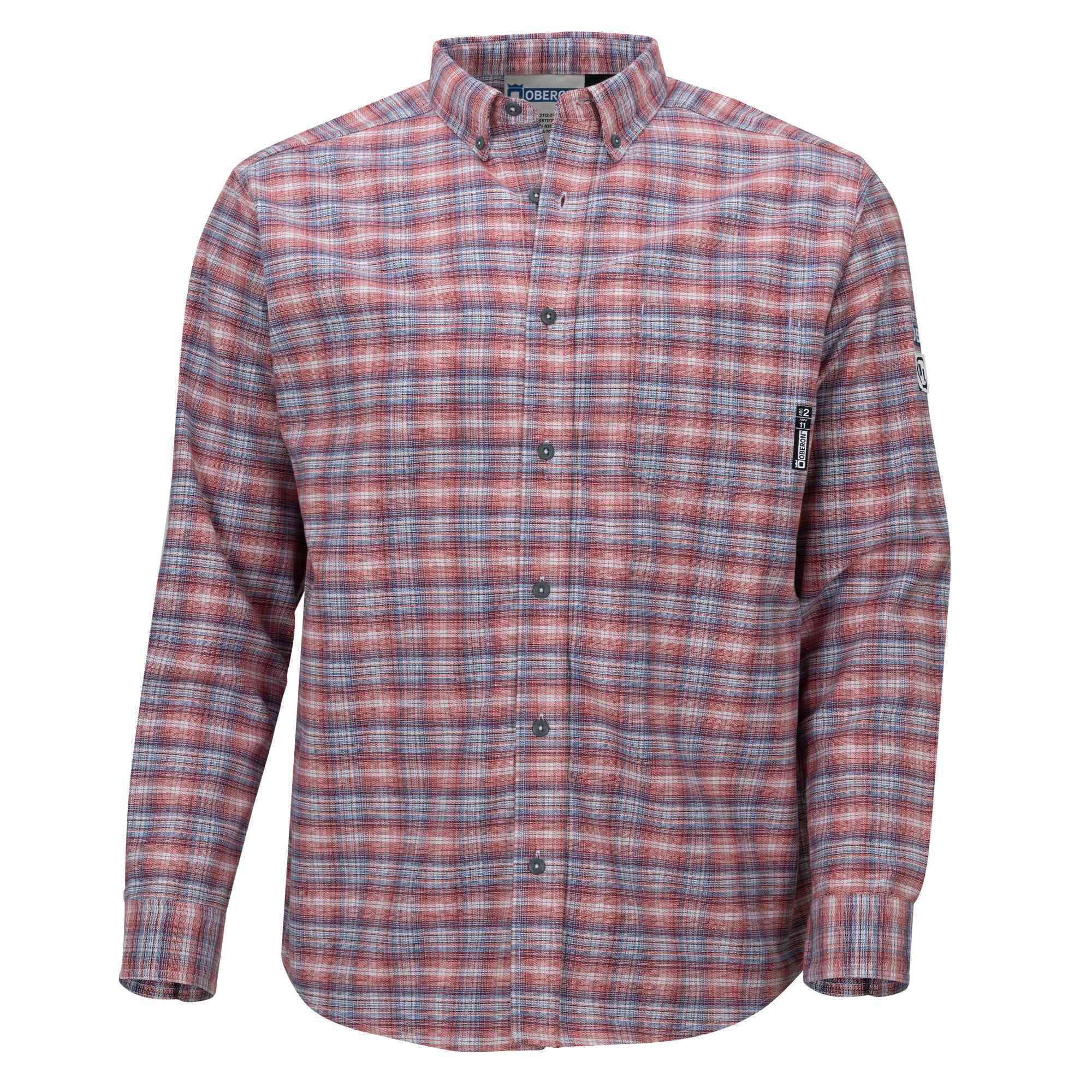 OBERON FR/AR Plaid Shirt - Red-S